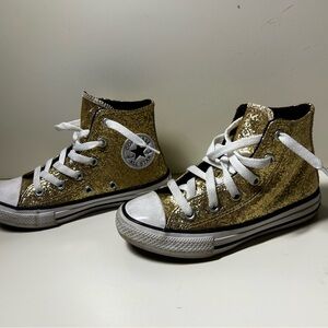 Converse Gold Sparkle High-Tops